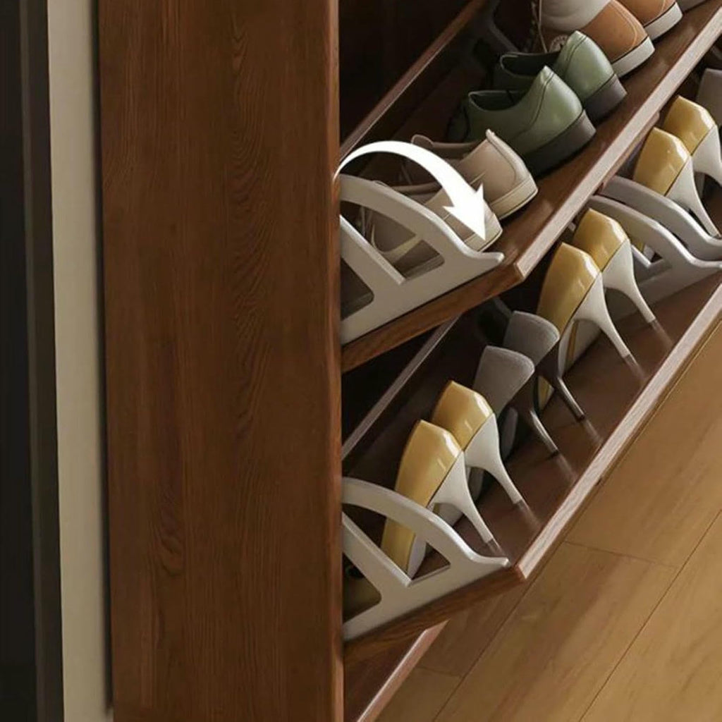 Modern Narrow Hallway Shoe Cabinet with Hidden Storage