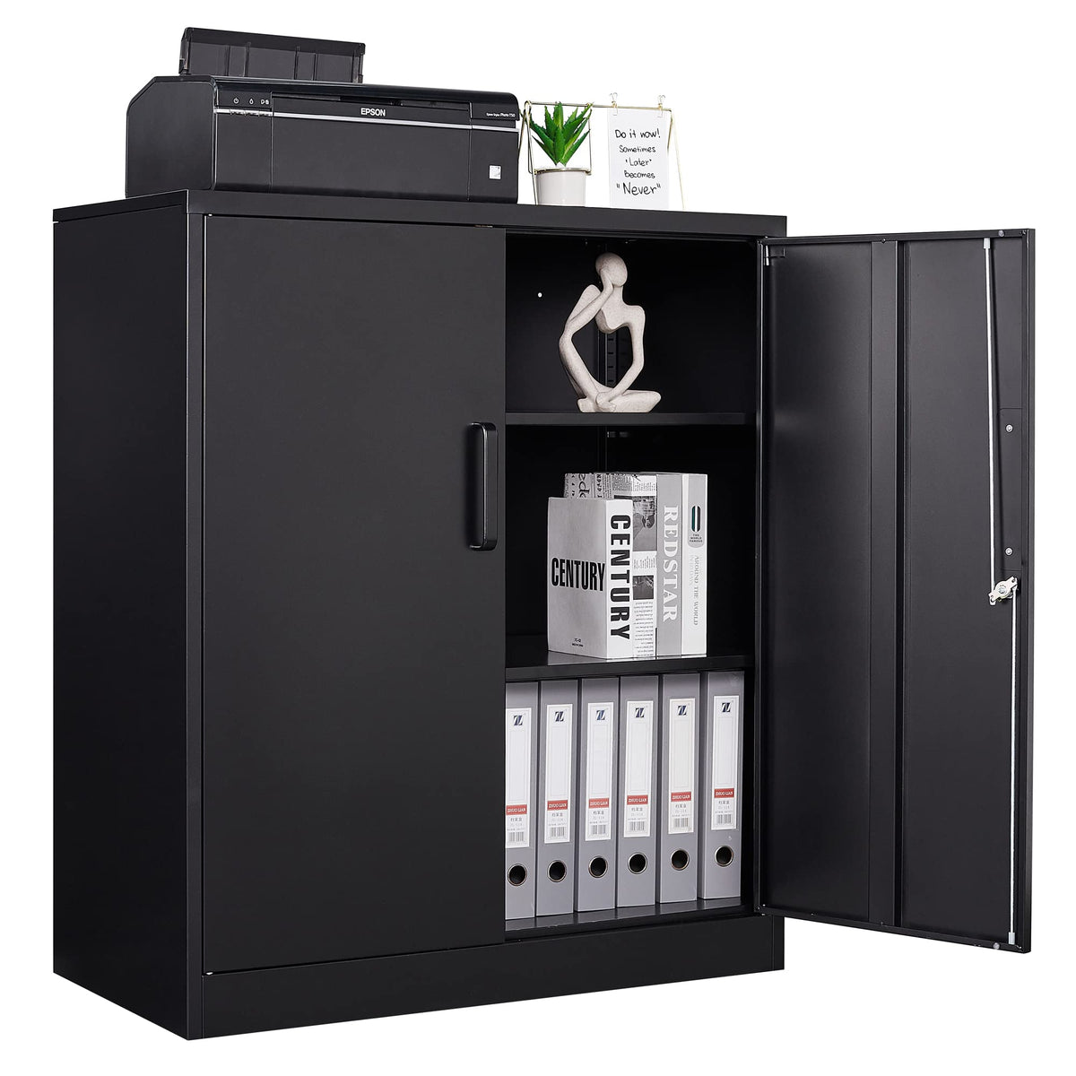 Letaya Metal Storage Cabinet with Doors & Shelves