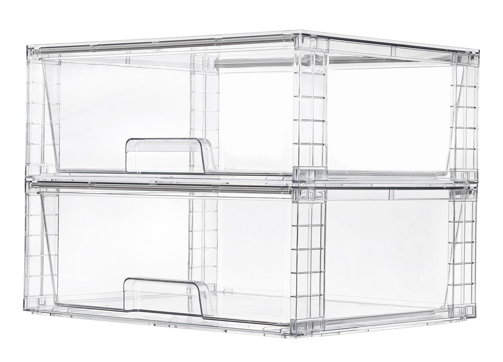 Vtopmart Large Clear Stackable Storage Drawers