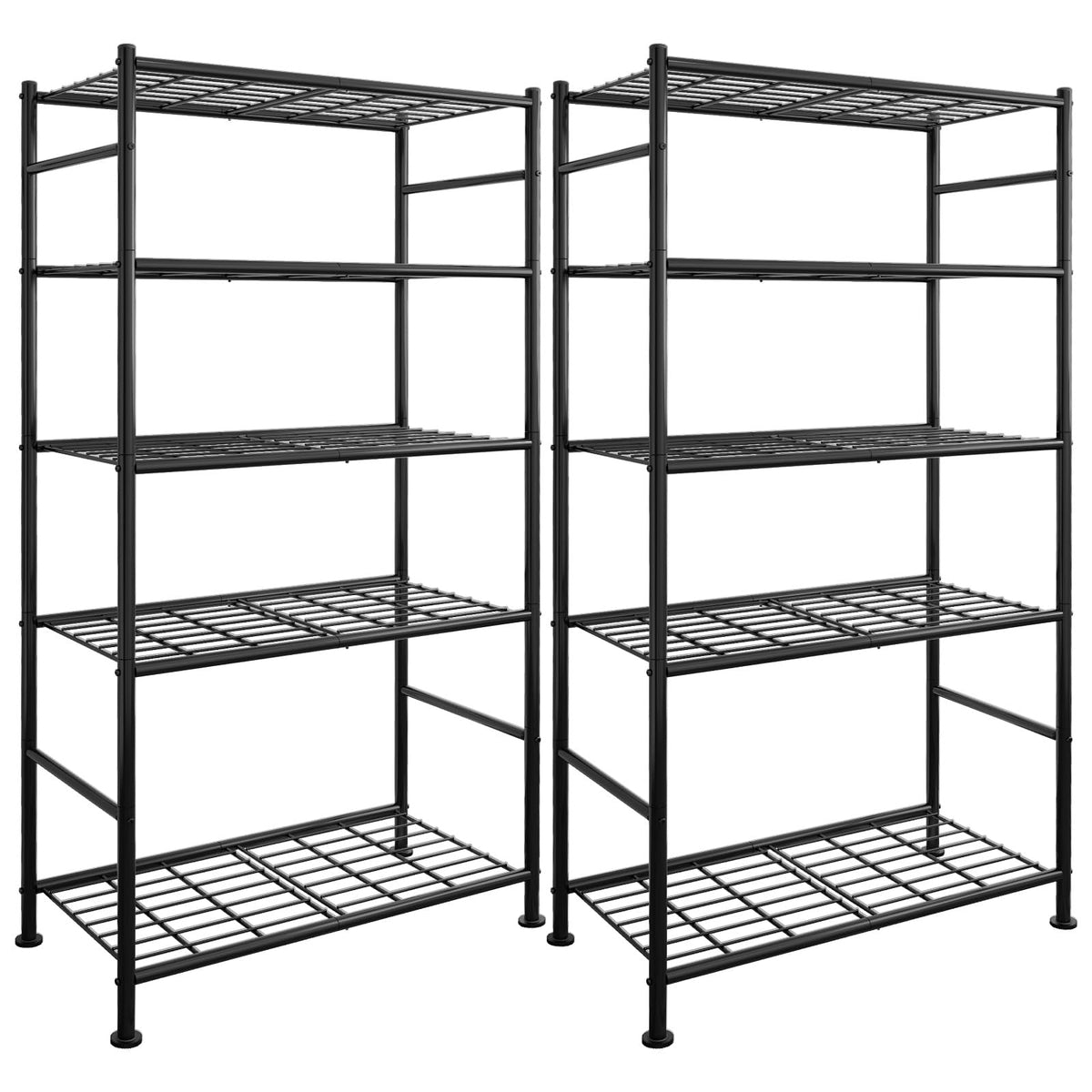 Sakugi 5-Tier Steel Garage Storage Shelves, 2-Pack