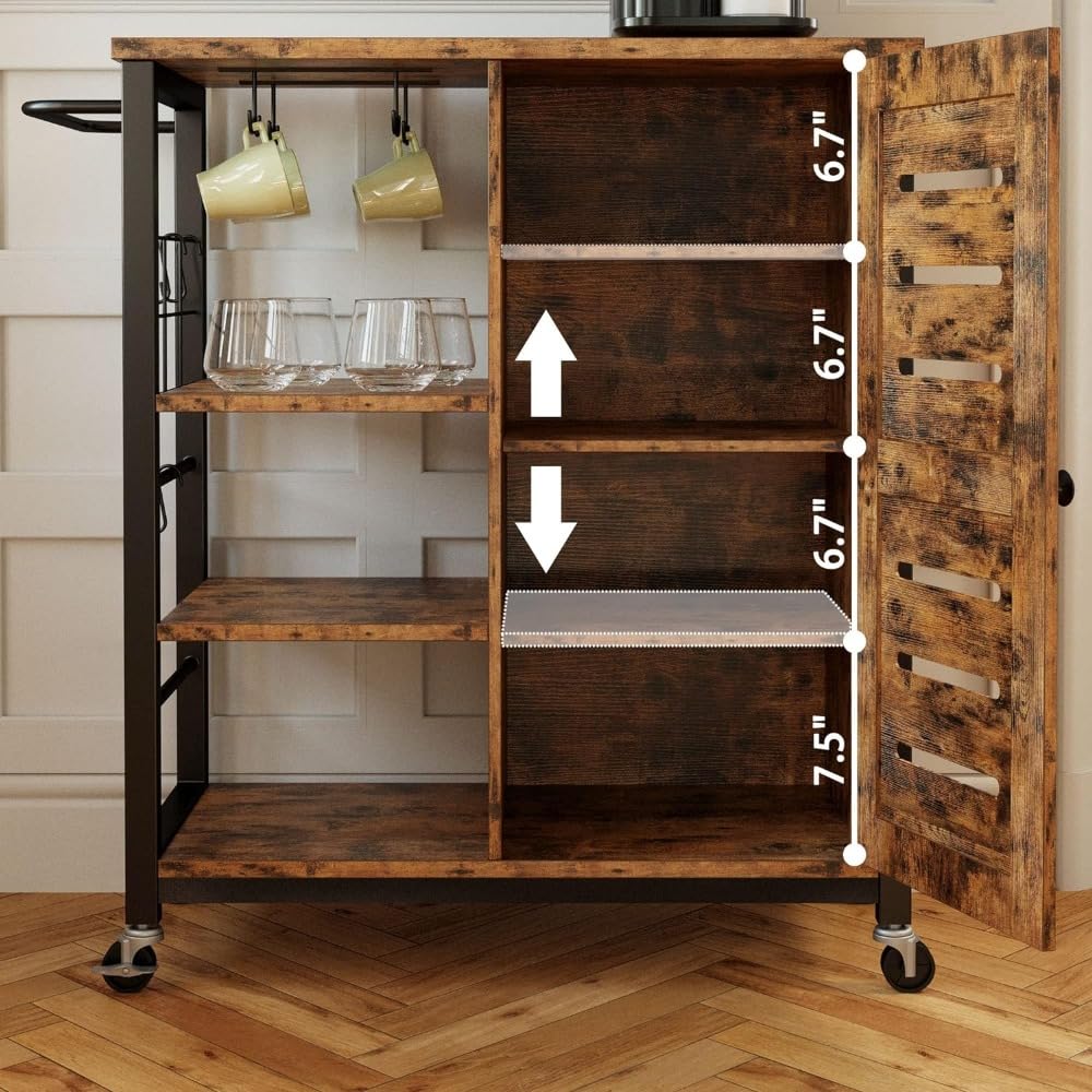 FURUIM2024M Rolling Utility Storage Cabinet with Wheels