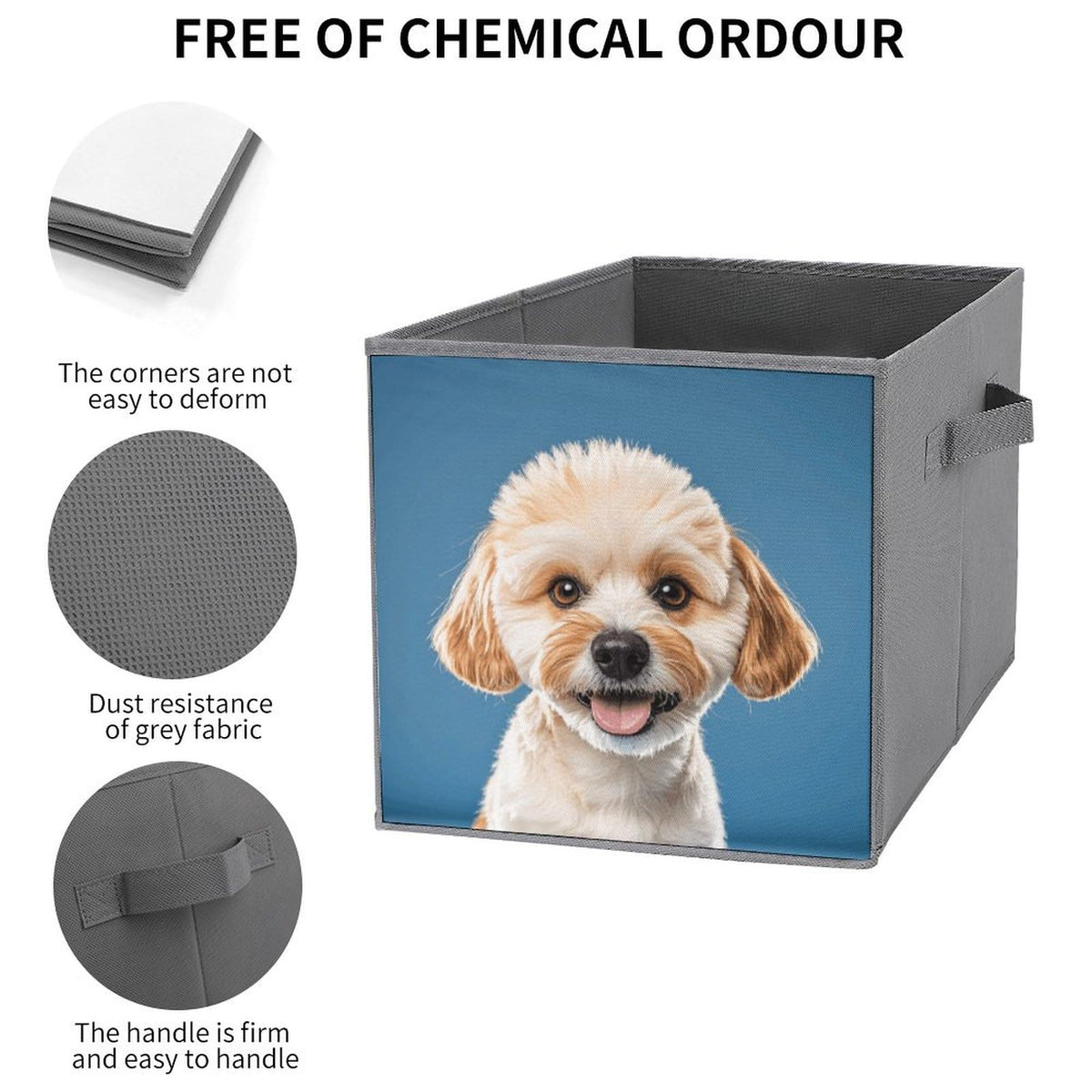 QWNMD Dog Paw Foldable Cube Storage Bins, 6-Pack