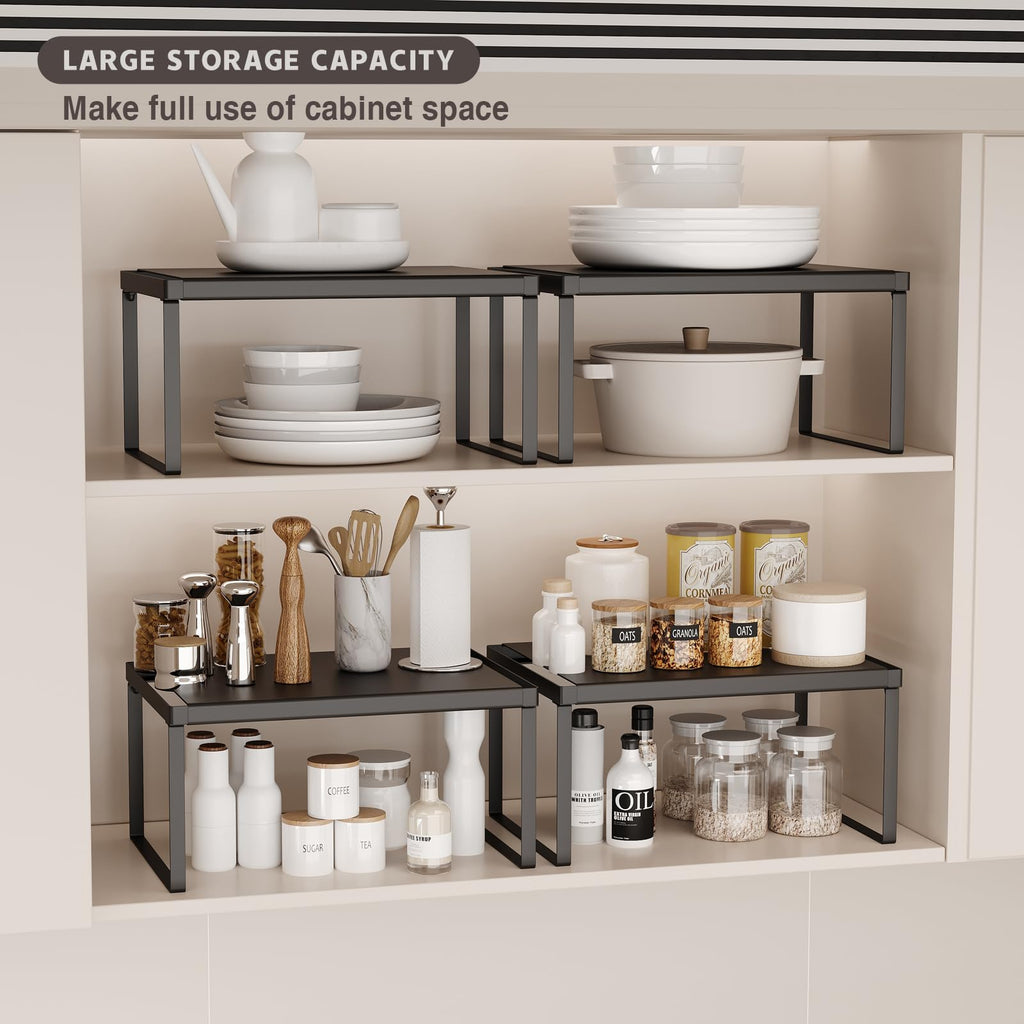 Magheo Stackable Kitchen Cabinet & Countertop Shelf Organizer