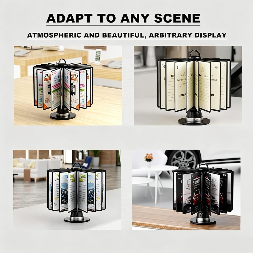 360° Rotating A4 Desktop Document Holder with 20 Panels