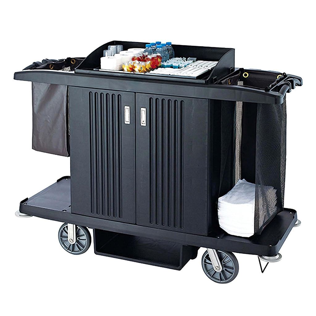 Large Heavy-Duty Rolling Laundry Cart with 8-Inch Wheels