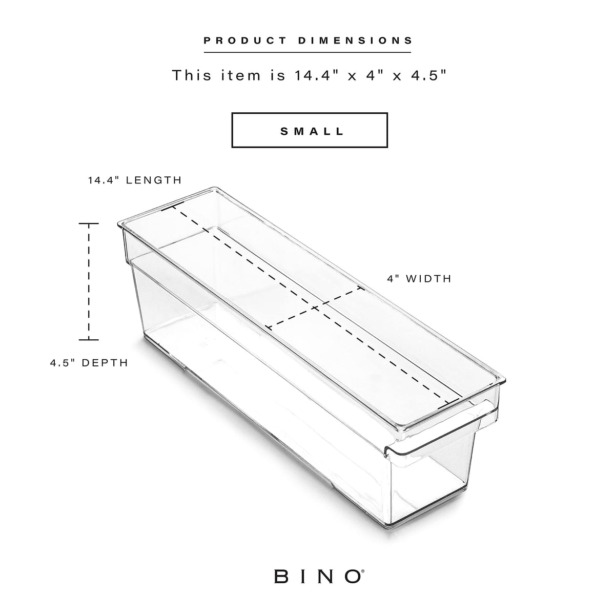 BINO | Plastic Storage Bins | THE HANDLER COLLECTION | Multi-Use Organizer Bins | Built-In Handle | BPA-Free | Pantry Organization | Home Organization | Fridge Organizer | Freezer Org