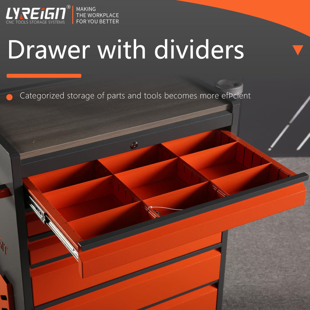 LYREIGN Drill Bit Storage Dispenser Cabinet, 1/16"–1/2"