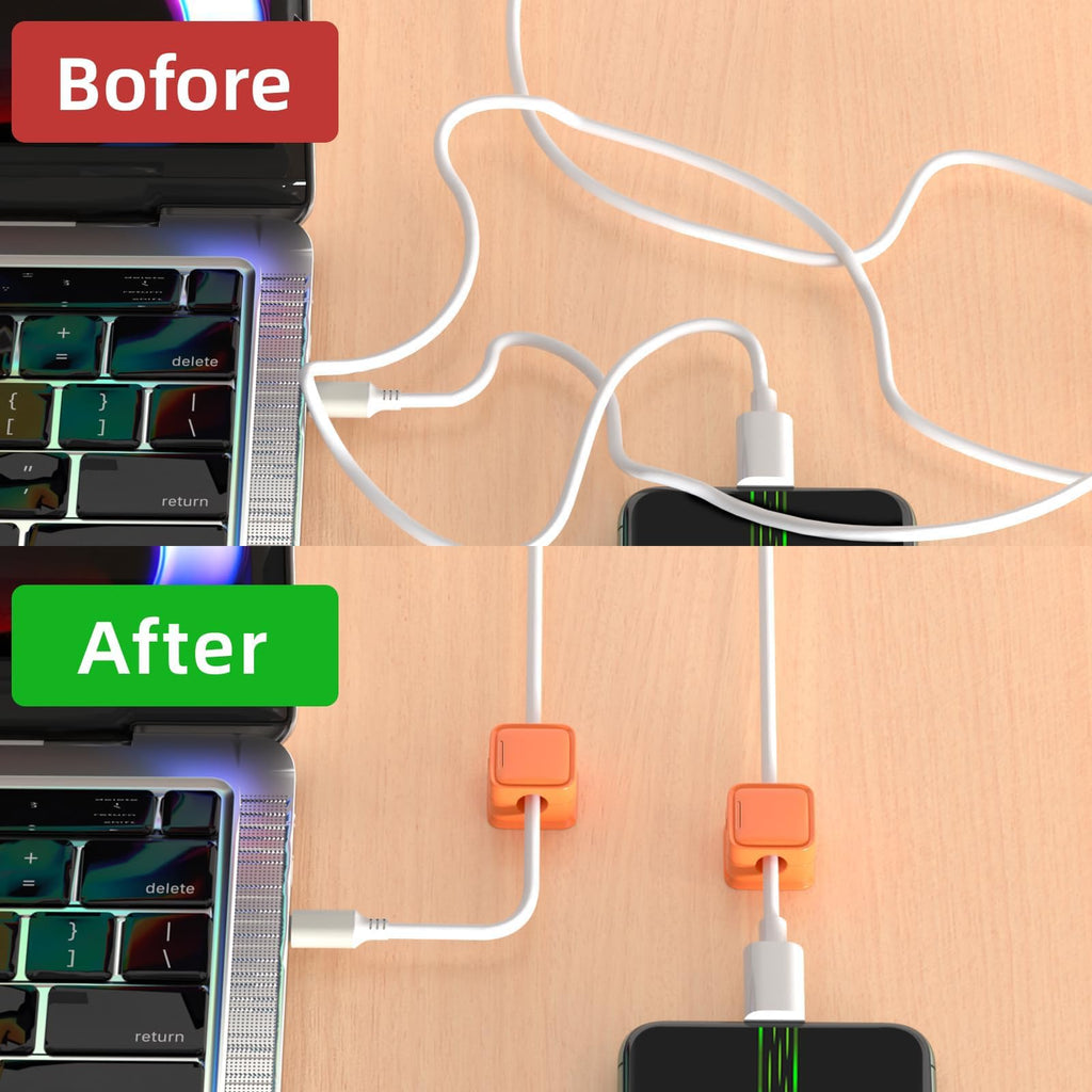 Magnetic Adhesive Cord Organizer for Home & Office