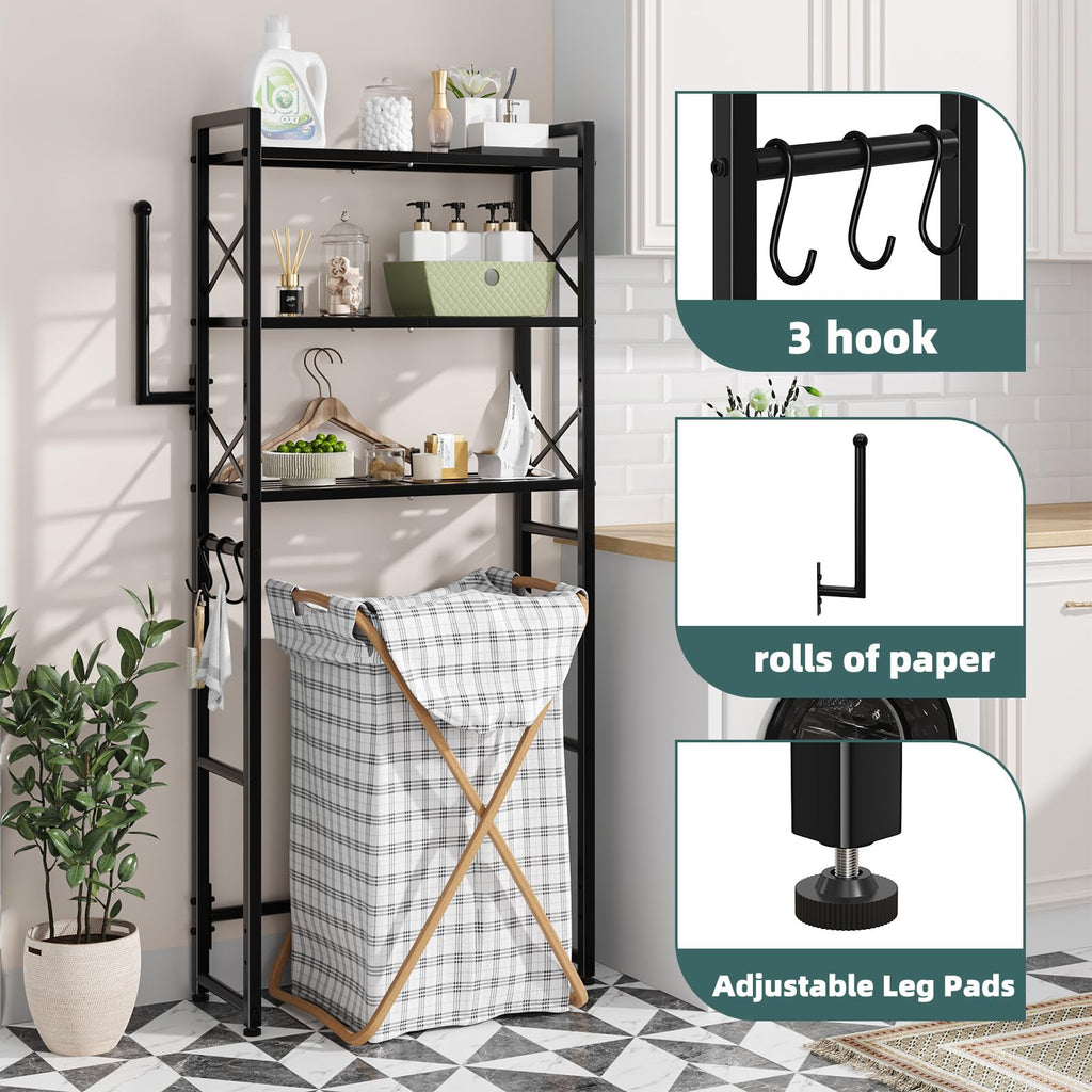 Simple Trending 3-Tier Over-Toilet Bathroom Storage Rack