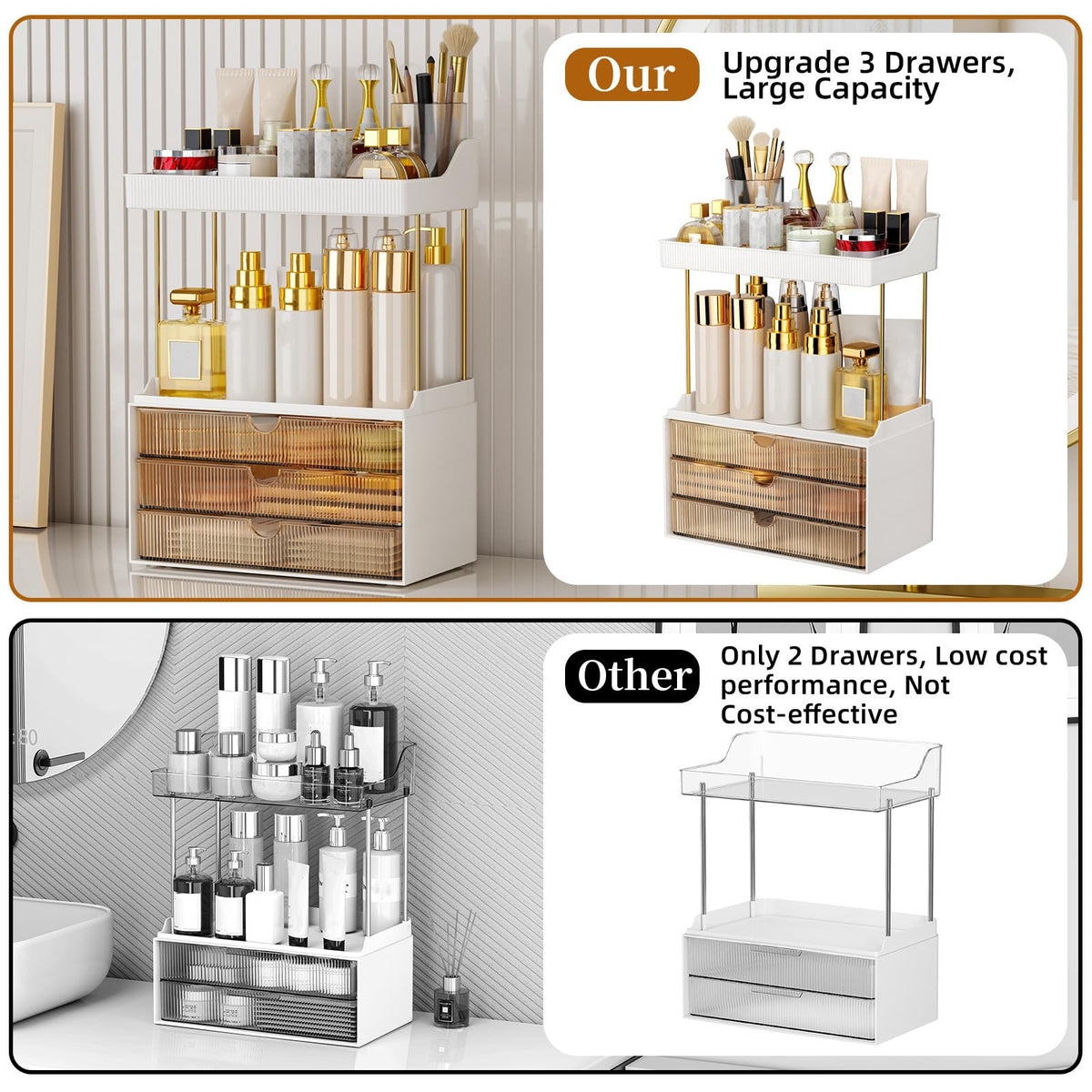 Versatile Makeup, Perfume & Bathroom Counter Organizer