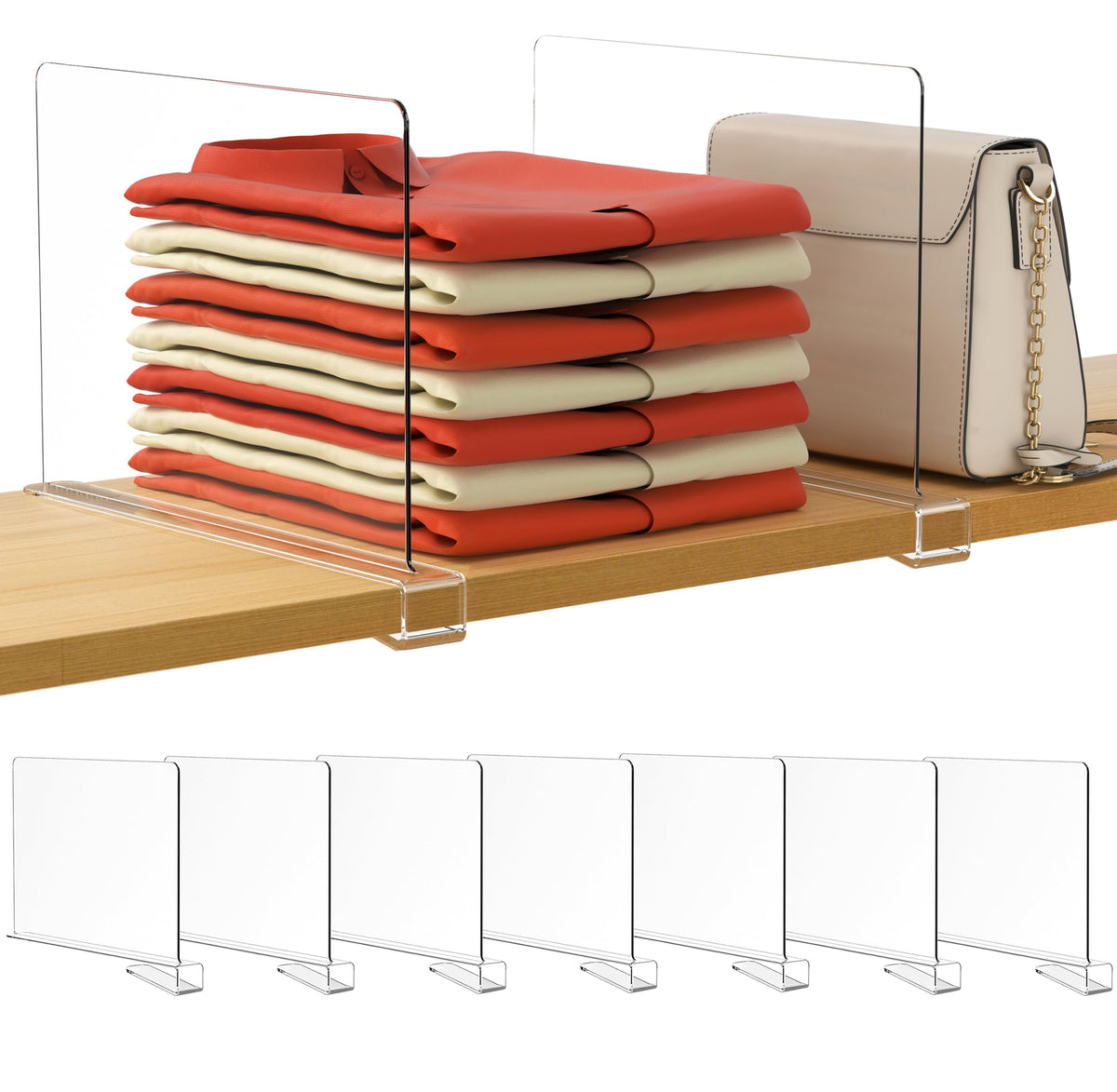 HBlife Shelf Dividers (2/4/6/8/10/12PCS), Style 1