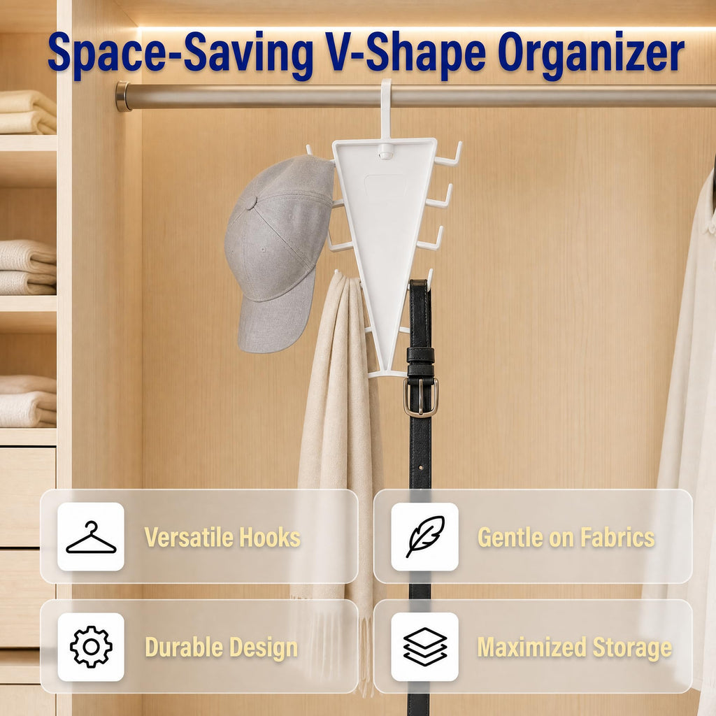 V-Shaped Double-Sided Space-Saving Closet Hanger