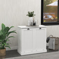 OQSC Double Tilt-Out Laundry Hamper Cabinet with Storage