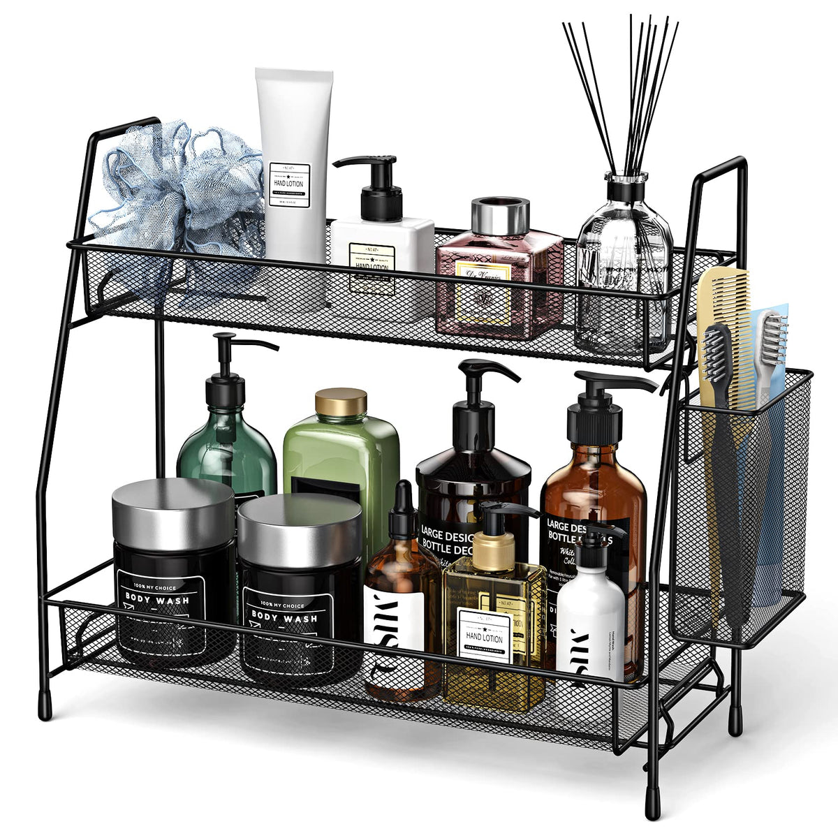 SPISPI Bathroom Organizer Countertop, Spice Rack Organizers for Cabinet