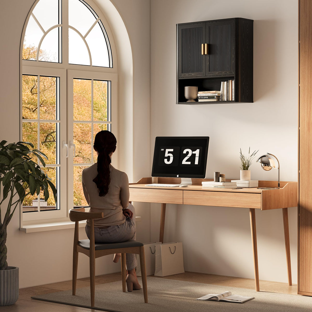 INNOD Wall-Mounted Bathroom Storage Cabinet with Shelf
