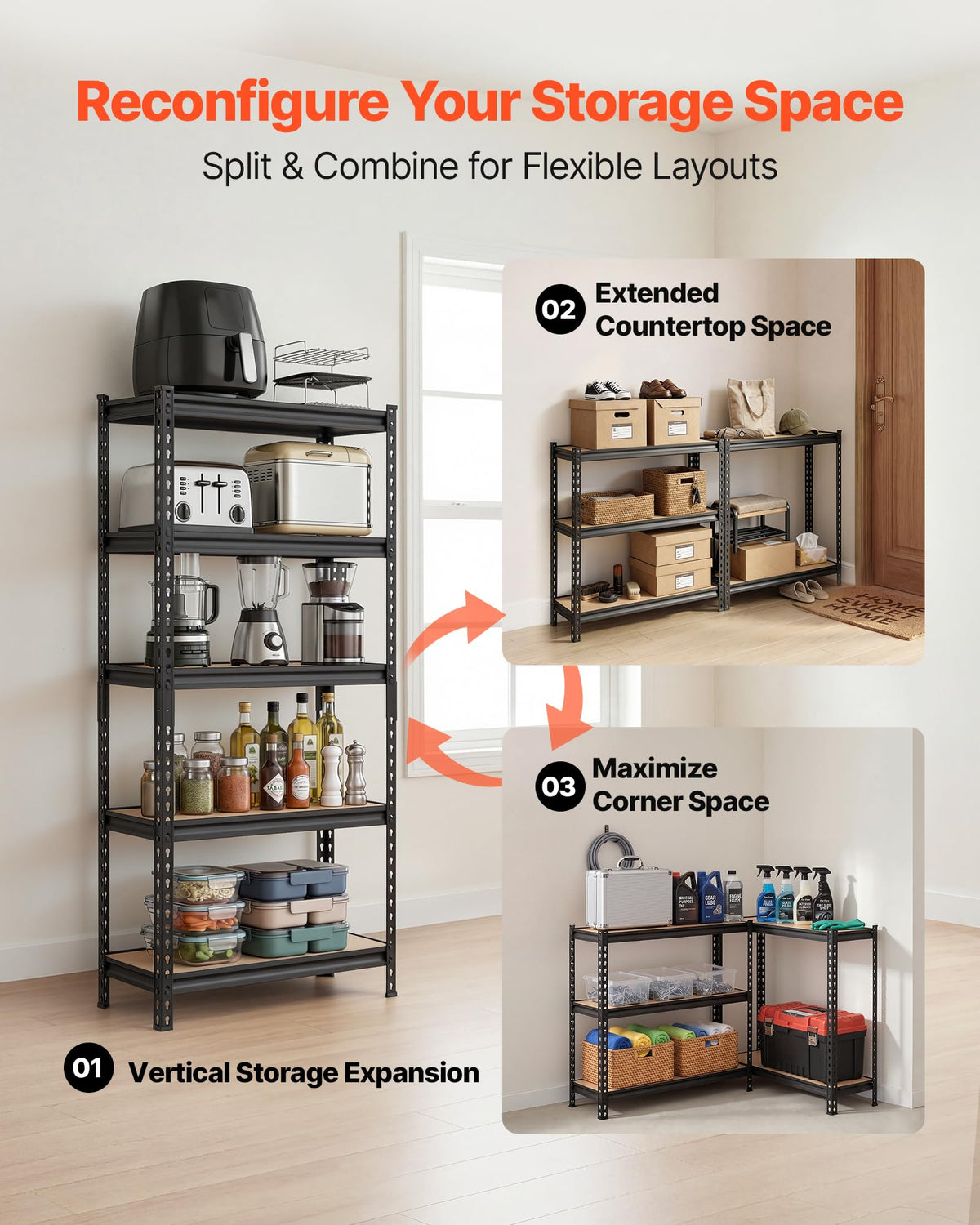 VEVOR Heavy-Duty Storage Shelves for Garage & Utility
