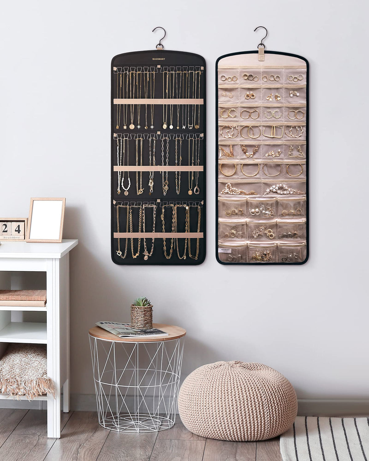 BAGSMART Hanging Jewelry Organizer for Closet Storage