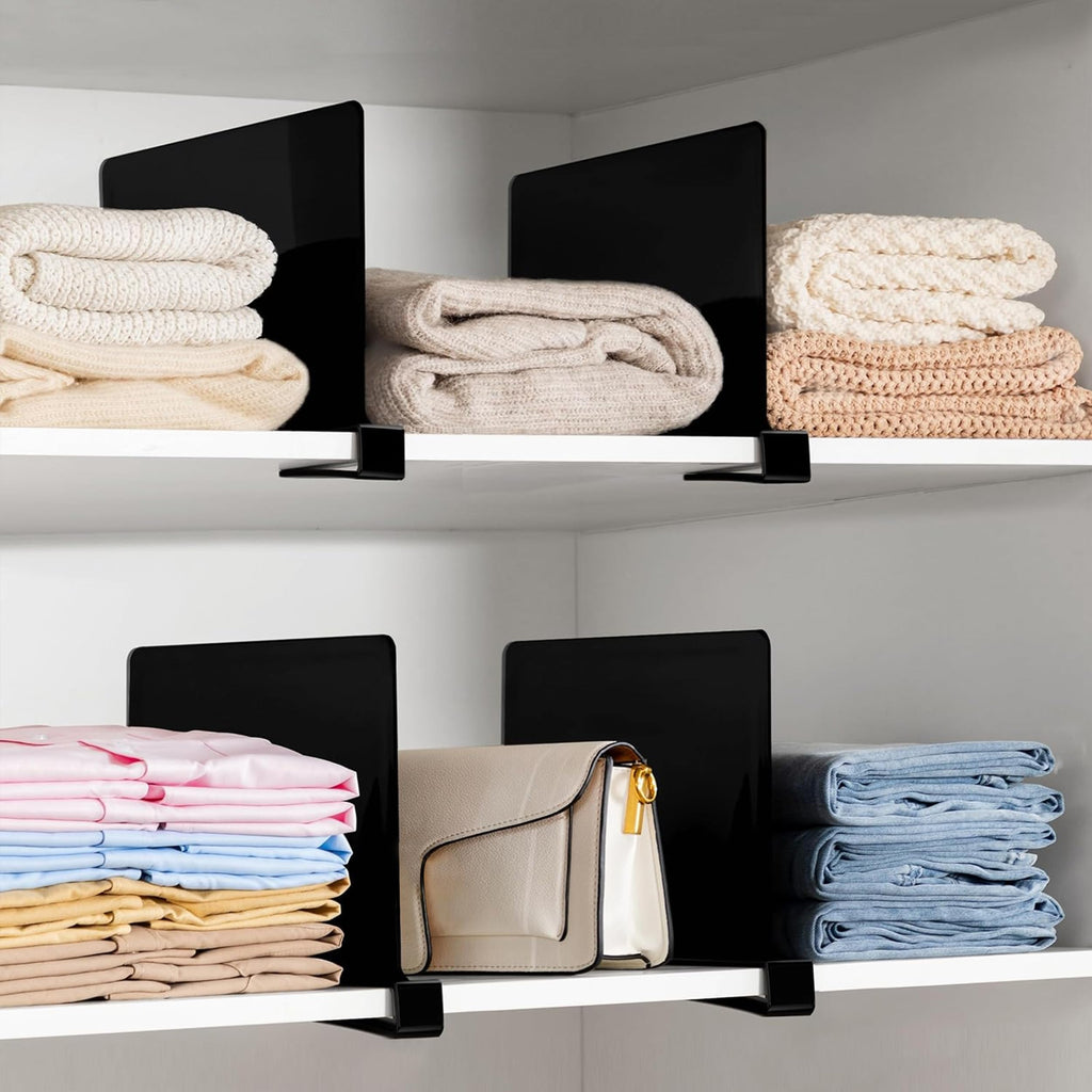 HBlife Shelf Dividers for Closet & Cabinet Organization