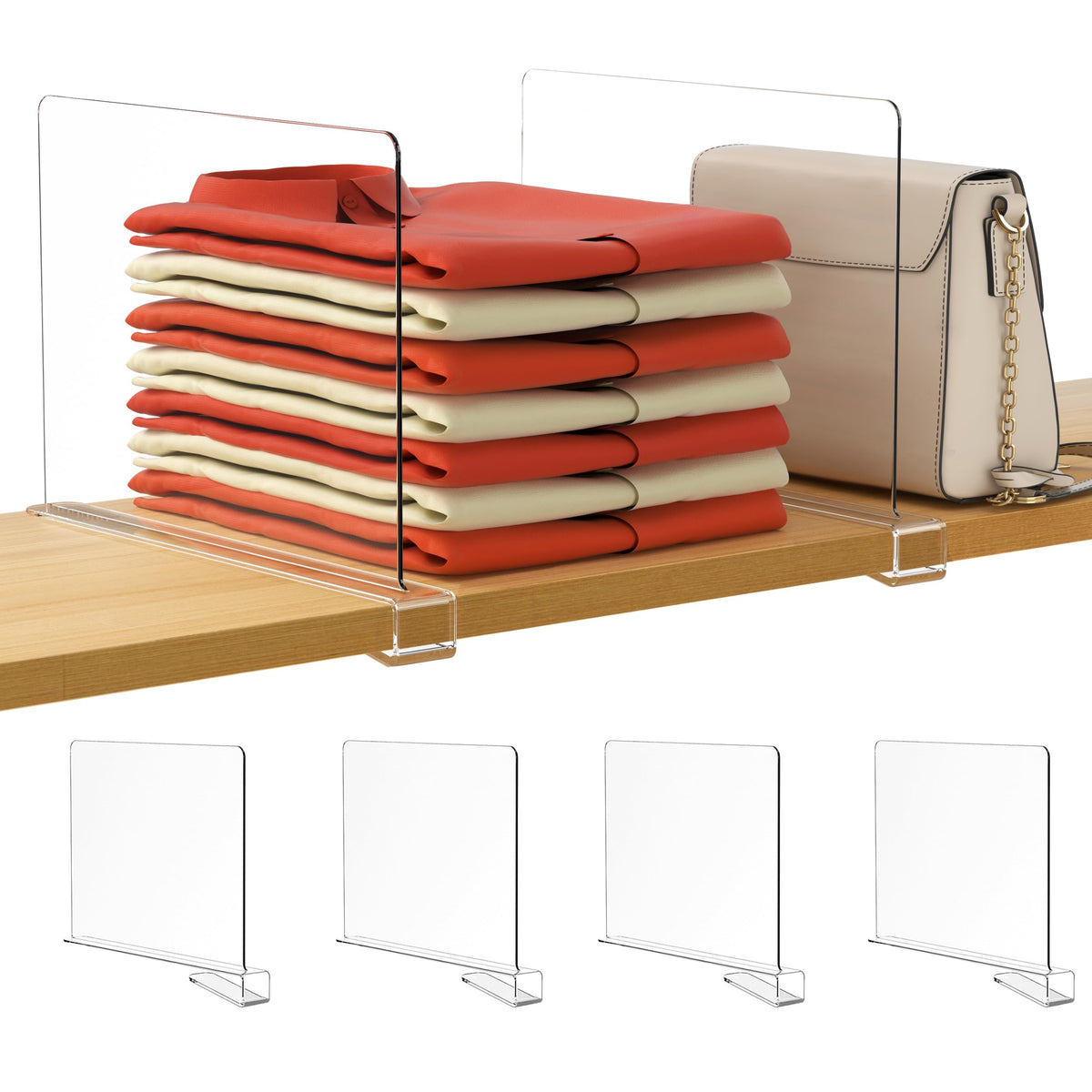 HBlife Shelf Dividers (2/4/6/8/10/12PCS), Style 1