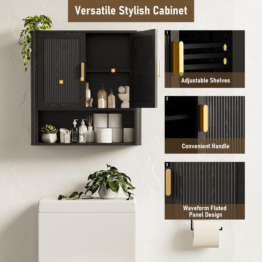INNOD Wall-Mounted Bathroom Storage Cabinet with Shelf
