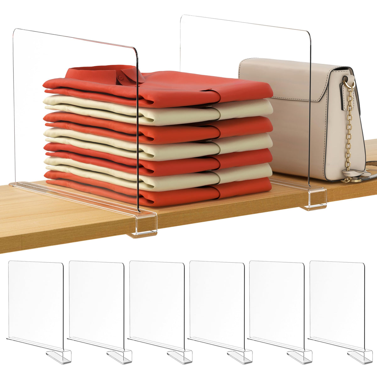 HBlife Shelf Dividers (2/4/6/8/10/12PCS), Style 1