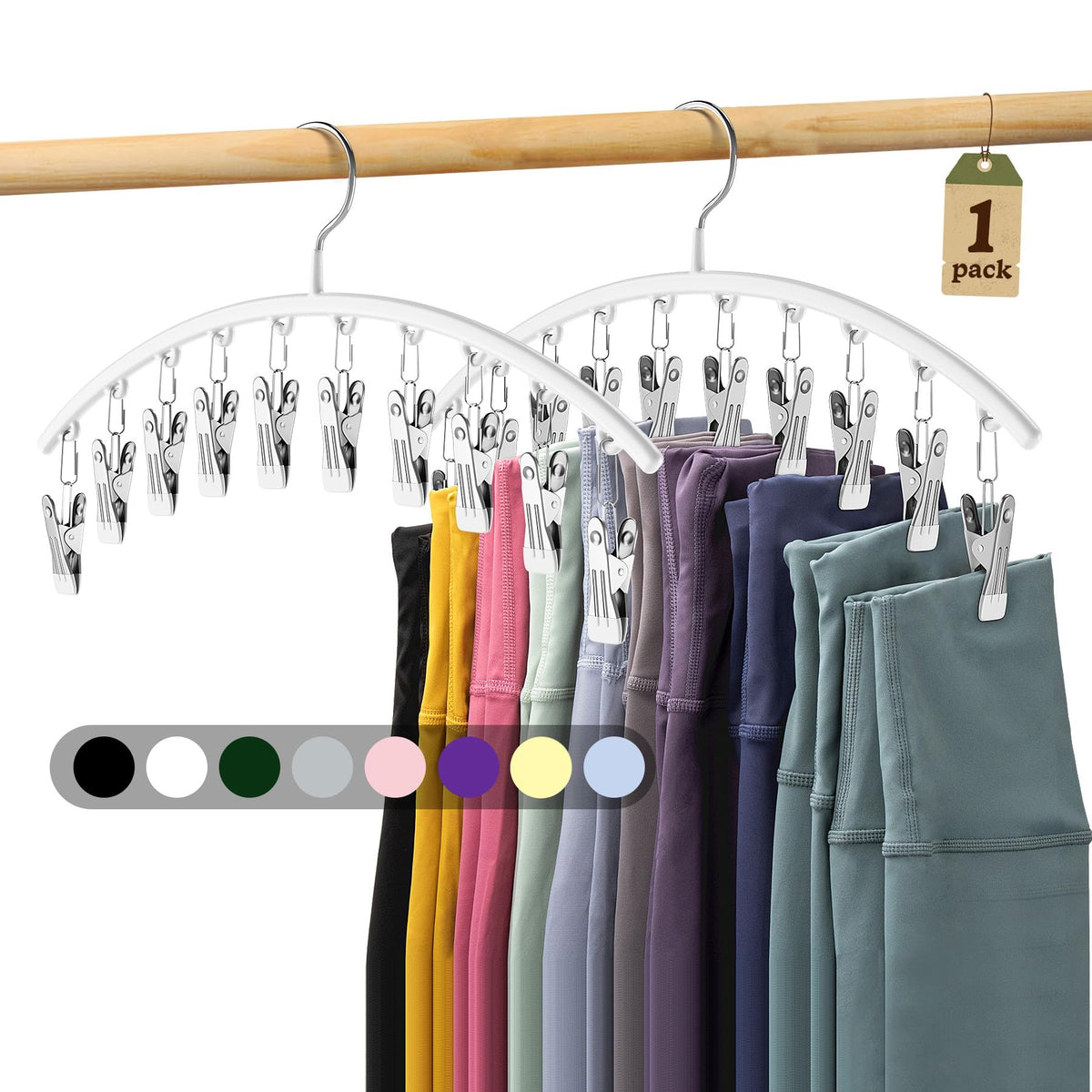 Space-Saving Legging Organizer for Closet & Wardrobe