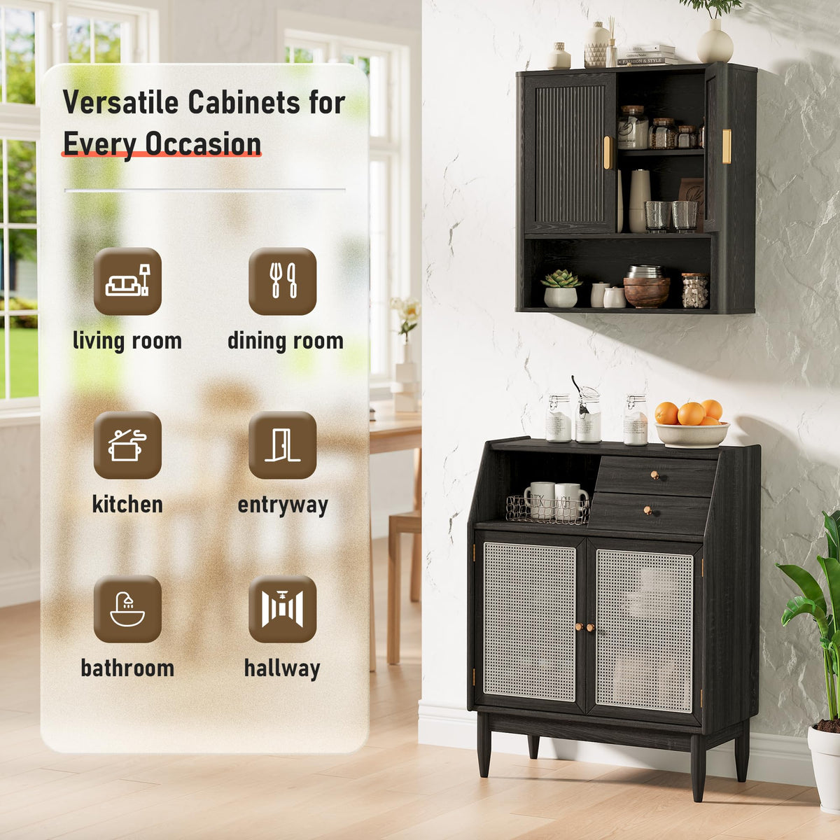 INNOD Wall-Mounted Bathroom Storage Cabinet with Shelf
