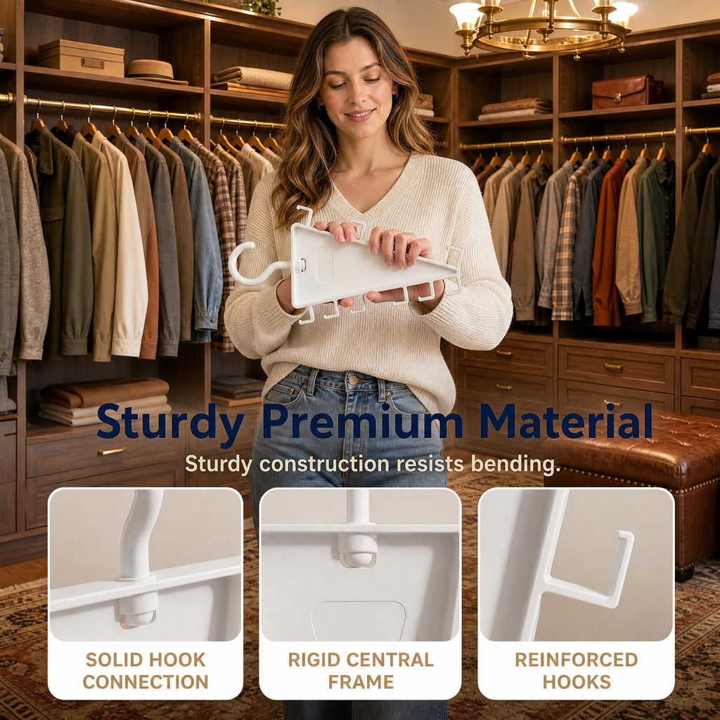 V-Shaped Double-Sided Space-Saving Closet Hanger