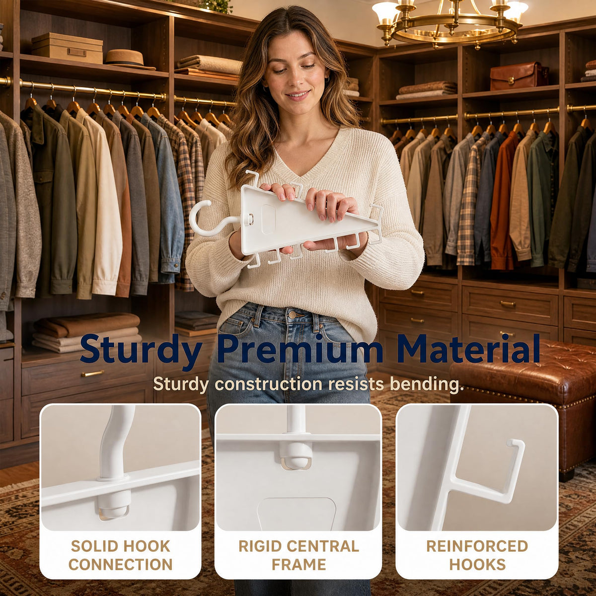 V-Shaped Double-Sided Space-Saving Closet Hanger