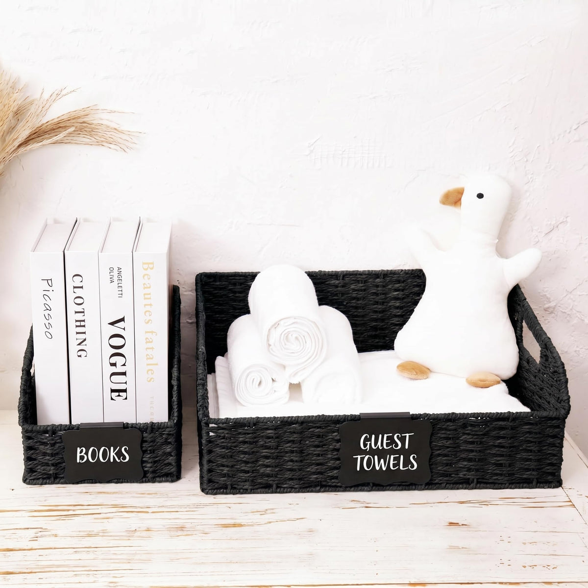 Stylave Wicker Storage Baskets for Organizing, 3-Pack