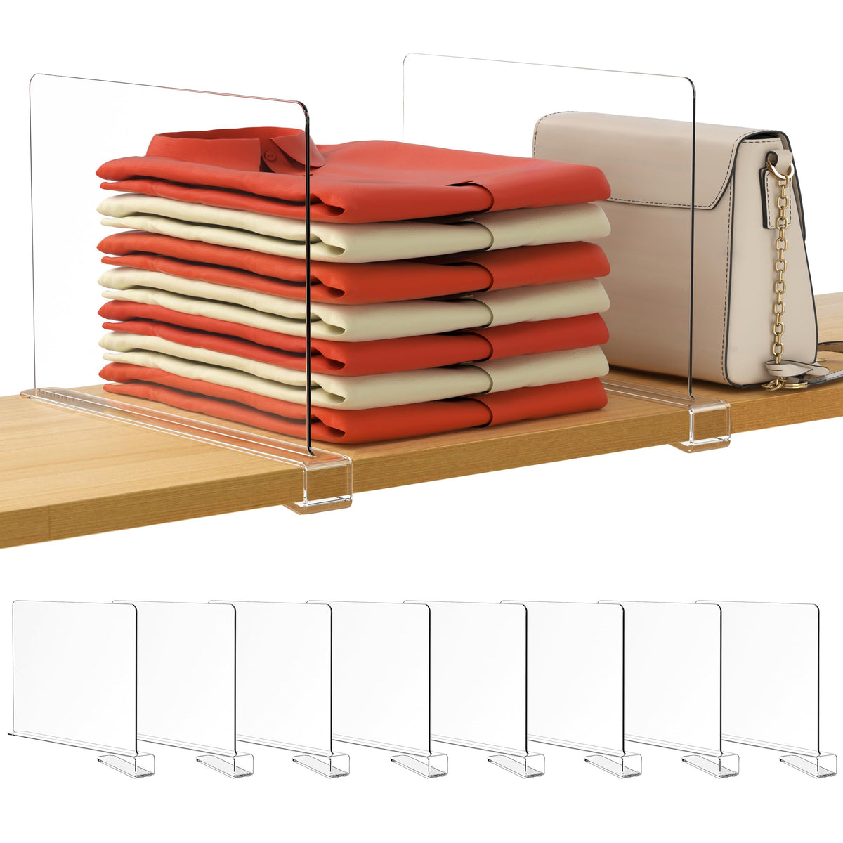 HBlife Shelf Dividers (2/4/6/8/10/12PCS), Style 1