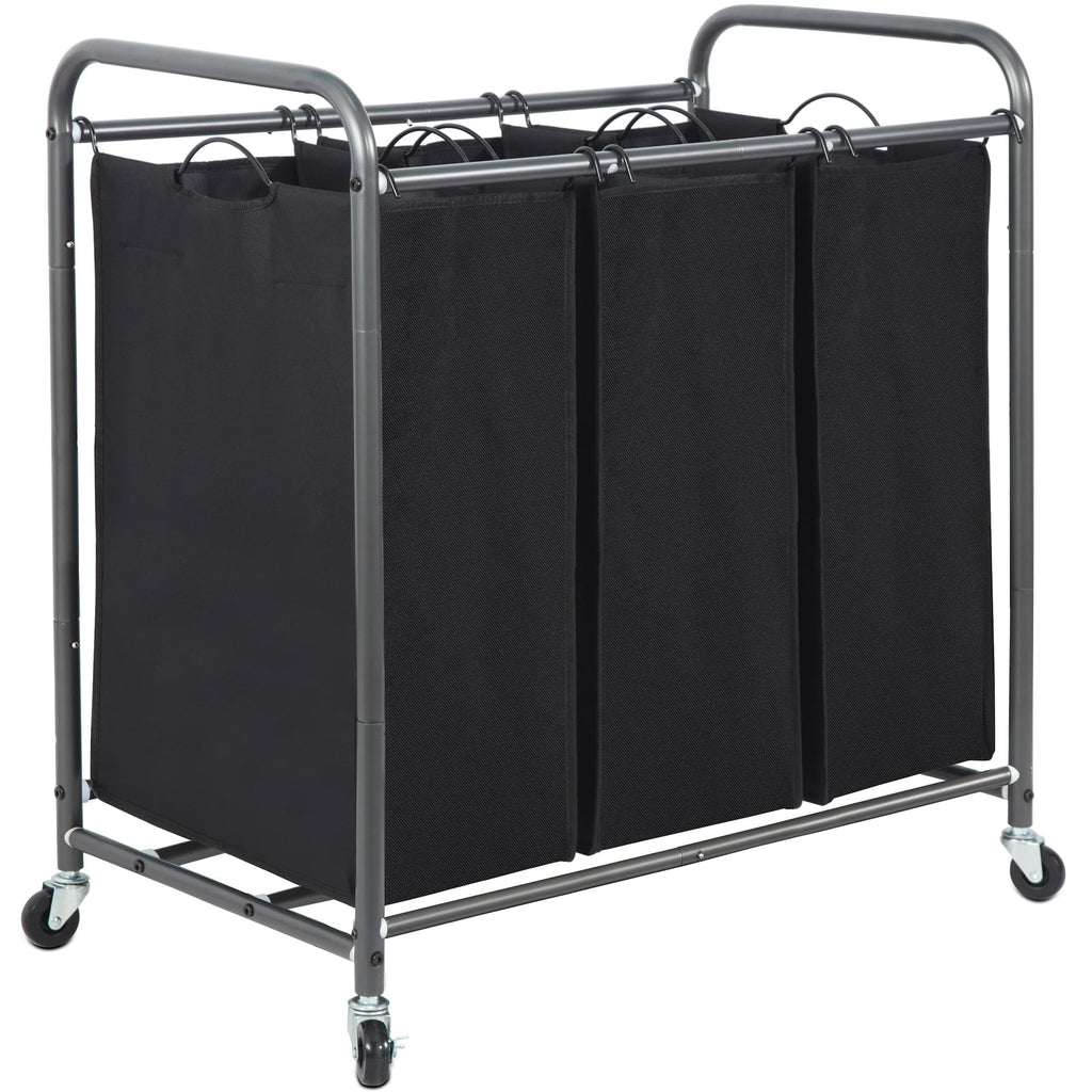 STORAGE MANIAC Rolling Laundry Sorter Hamper with Wheels