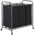 STORAGE MANIAC Rolling Laundry Sorter Hamper with Wheels