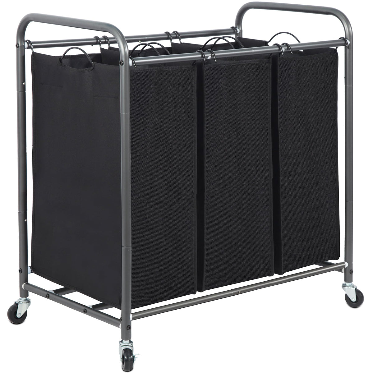 STORAGE MANIAC Rolling Laundry Sorter Hamper with Wheels