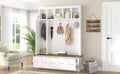 Gecheer U-Can Hall Tree with Shoe Bench & Drawer Storage