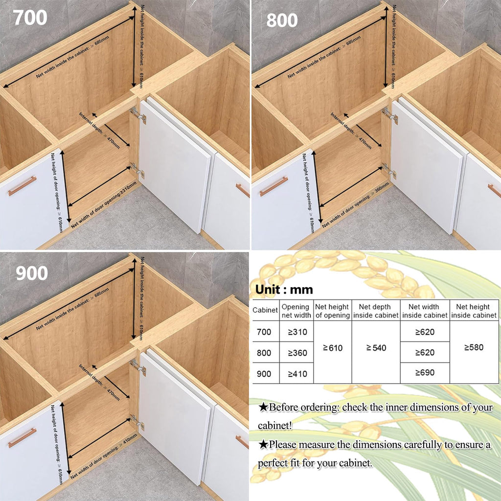 Adjustable Kitchen Cabinet Organizer with 4 Removable Baskets
