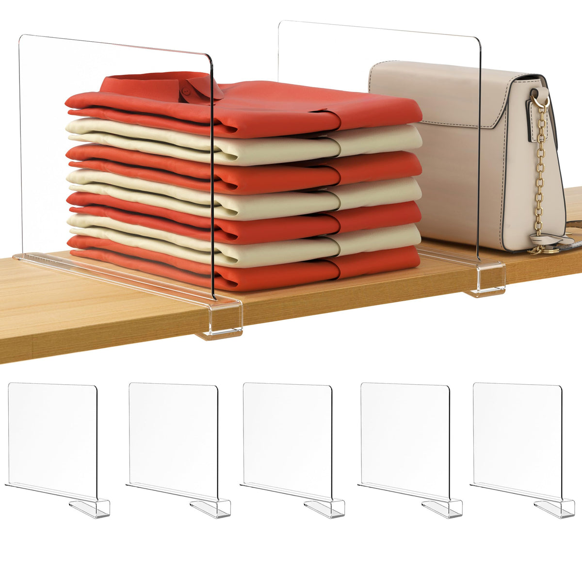 HBlife Shelf Dividers (2/4/6/8/10/12PCS), Style 1