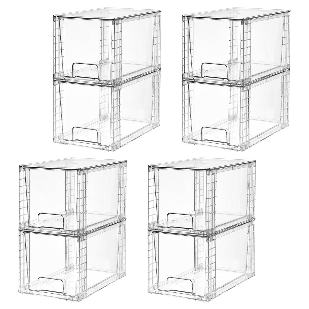 Vtopmart Large Clear Stackable Storage Drawers
