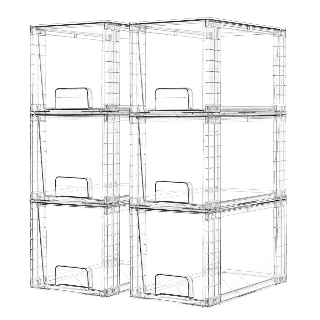 Vtopmart Large Clear Stackable Storage Drawers
