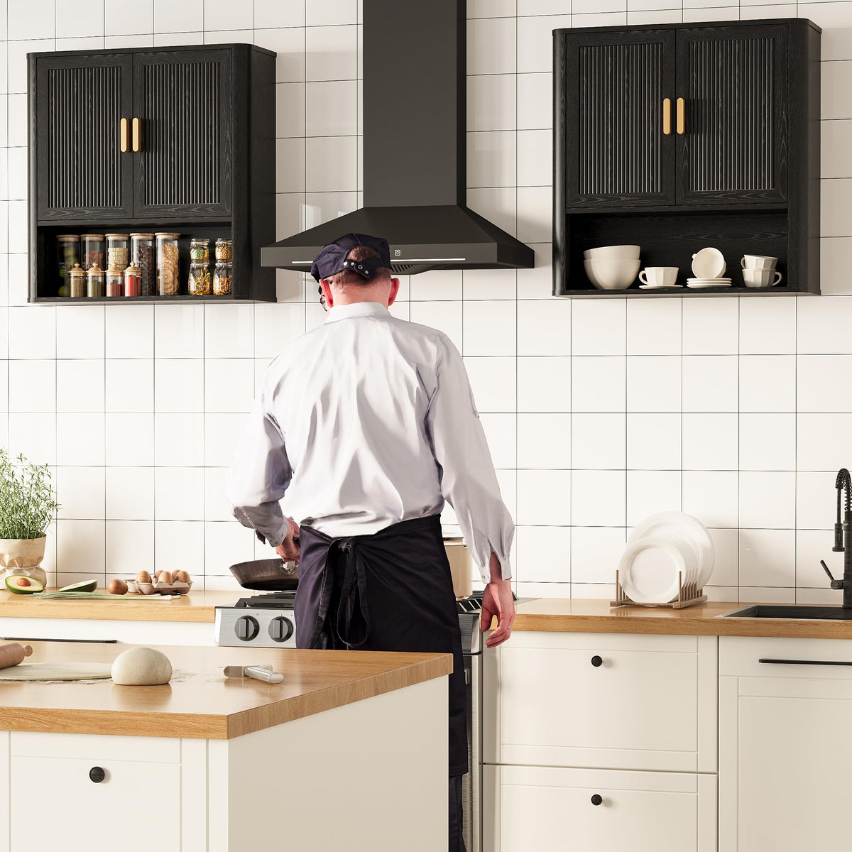 INNOD Wall-Mounted Bathroom Storage Cabinet with Shelf