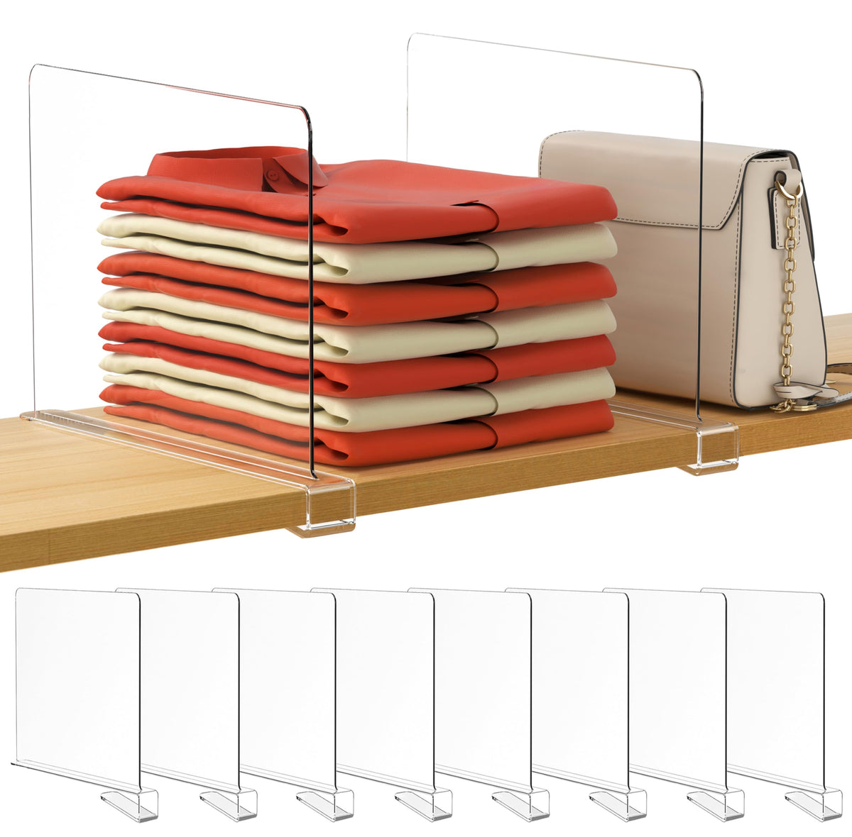 HBlife Shelf Dividers (2/4/6/8/10/12PCS), Style 1