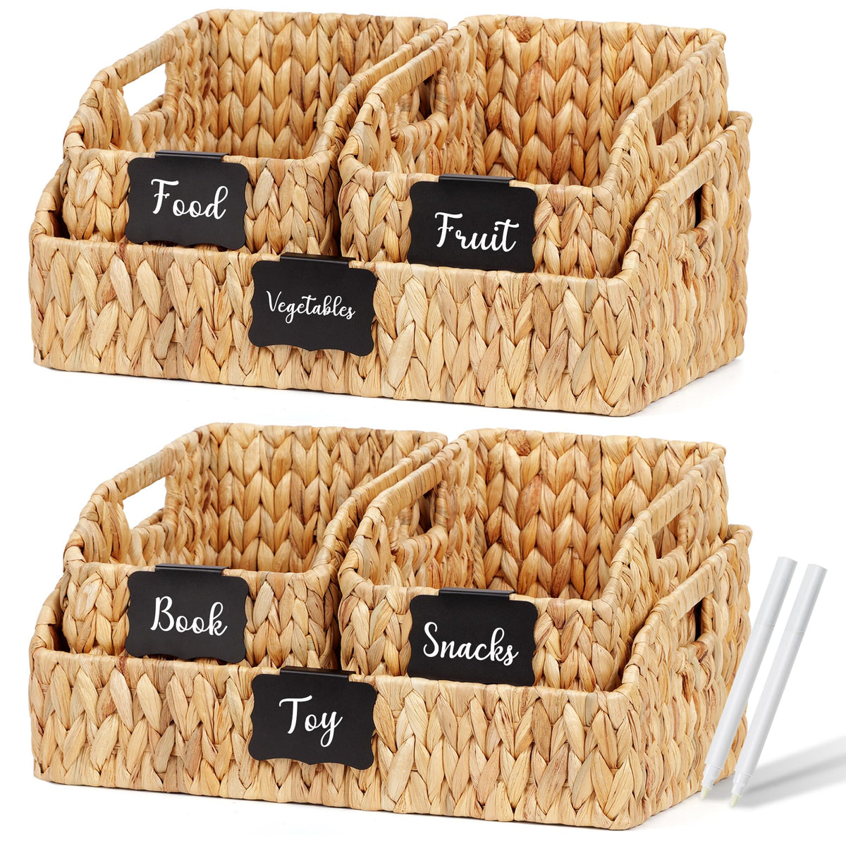 Stylave Wicker Baskets for Organizing 3 Pack