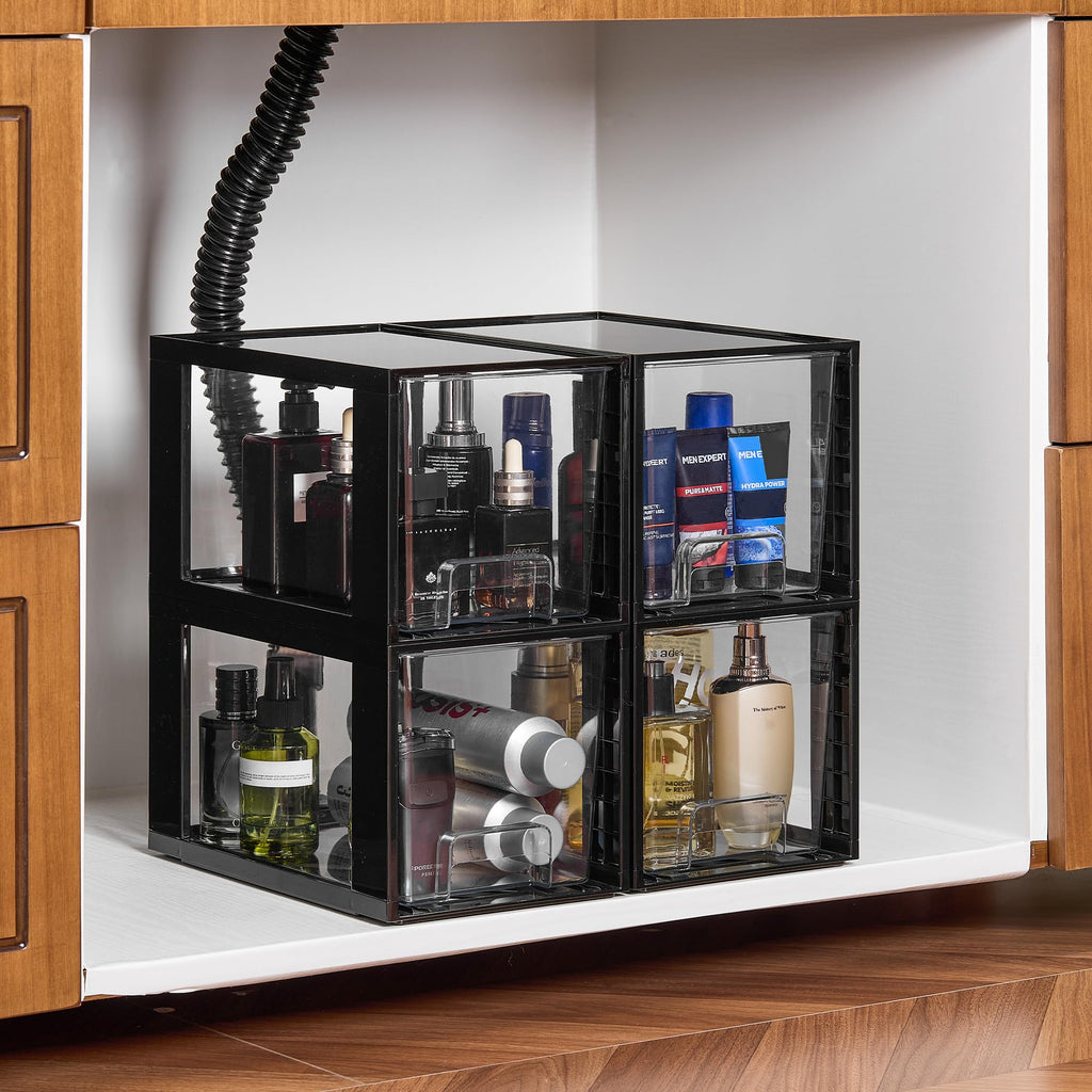 Vtopmart Large Clear Stackable Storage Drawers