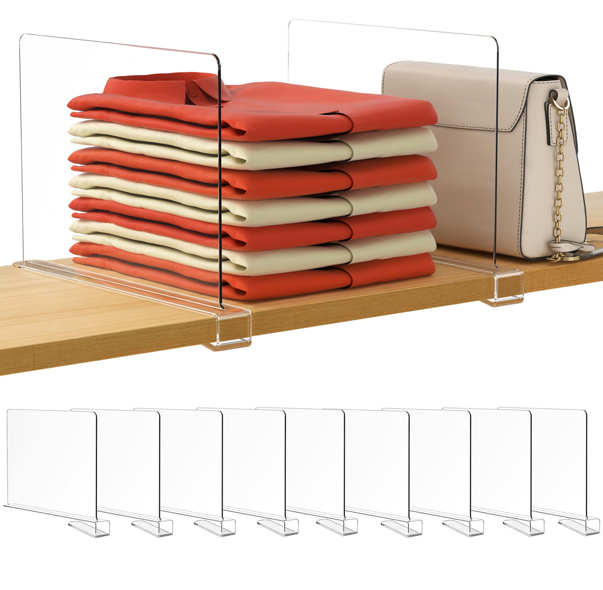 HBlife Shelf Dividers (2/4/6/8/10/12PCS), Style 1