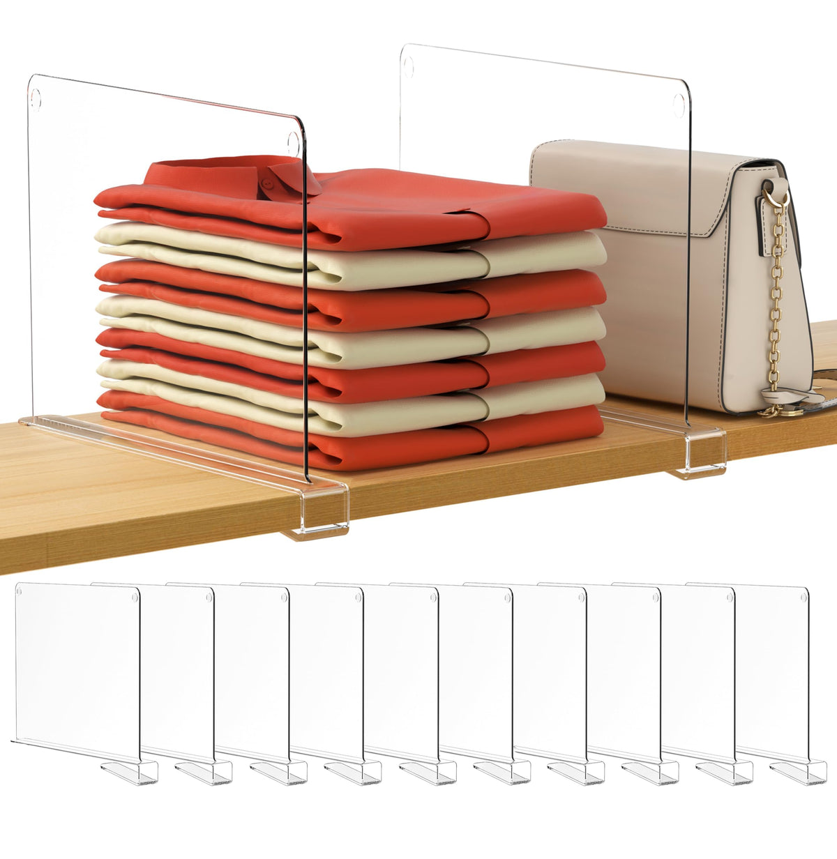 HBlife Shelf Dividers (2/4/6/8/10/12PCS), Style 1