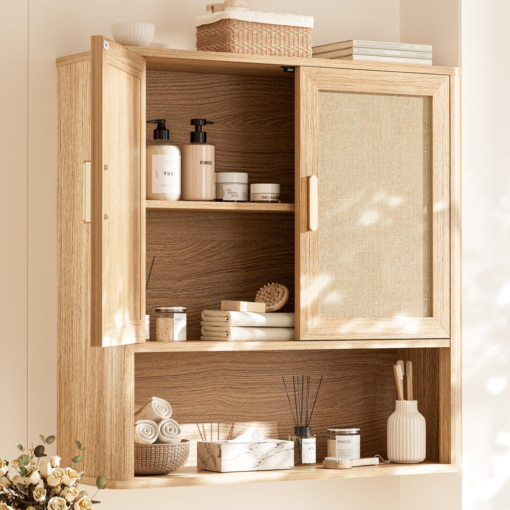 INNOD Wall-Mounted Bathroom Storage Cabinet with Shelf