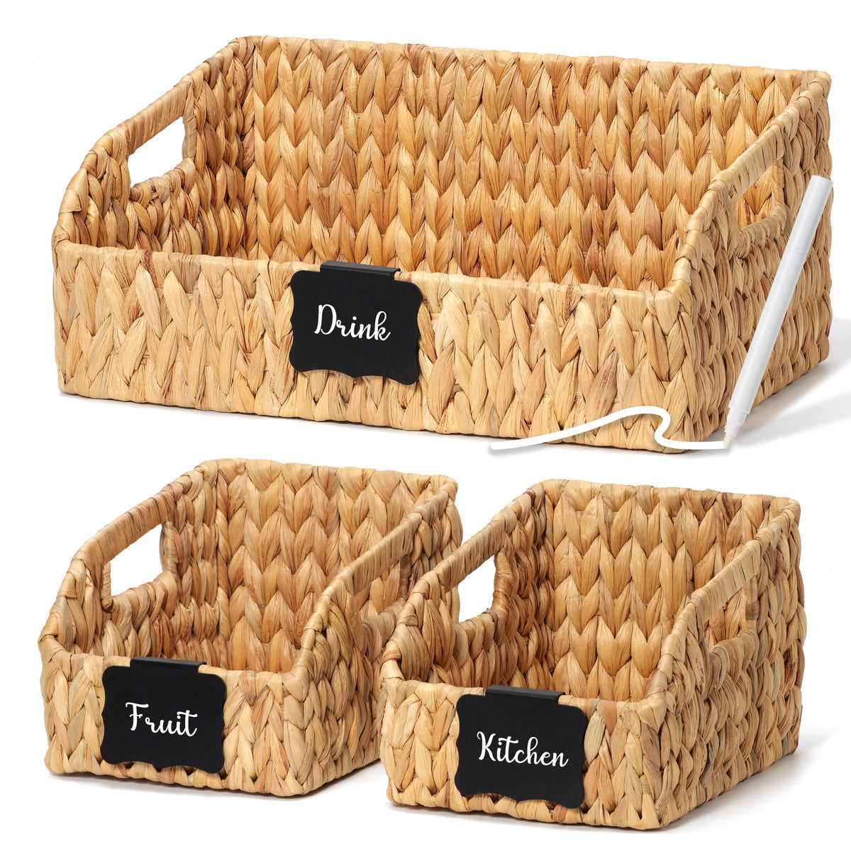 Stylave Wicker Baskets for Organizing 3 Pack