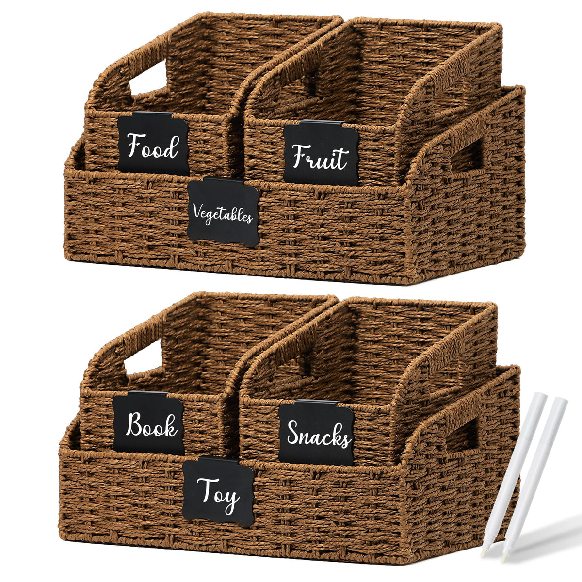 Stylave Wicker Baskets for Organizing 3 Pack