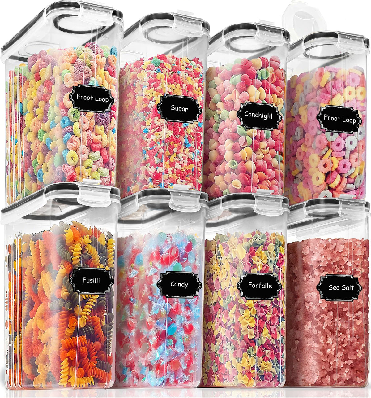 PRAKI Cereal Containers Storage Set (4L,135.2 Oz)
